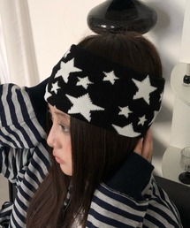 CELENA BEATS（セレナビーツ）の「スター柄 ニット ヘア バンド（ヘアバンド）」