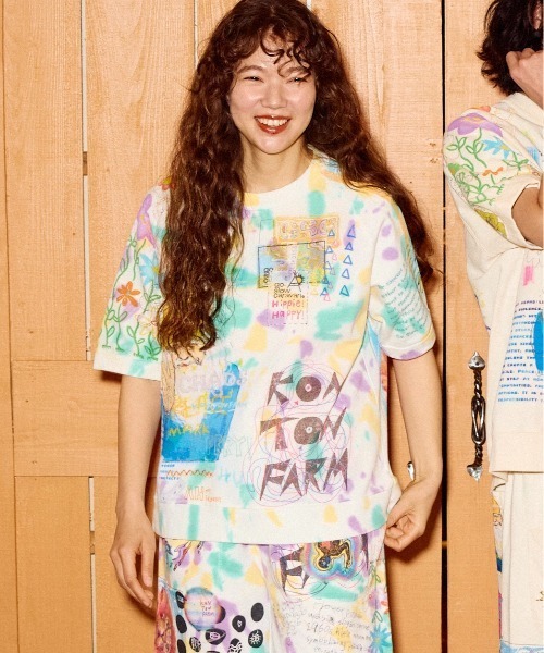 go slow caravan(ゴースローキャラバン)の「32/1 三本引き揃えヘビー天竺 TIE DYE落書きカオス ラグランTEE(Tシャツ/カットソー・メンズ・その他1・MEDIUM/LARGE/X-LARGE)」の9枚目の写真