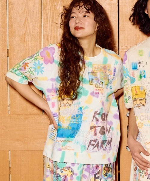 go slow caravan(ゴースローキャラバン)の「32/1 三本引き揃えヘビー天竺 TIE DYE落書きカオス ラグランTEE(Tシャツ/カットソー・メンズ・その他1・MEDIUM/LARGE/X-LARGE)」の8枚目の写真