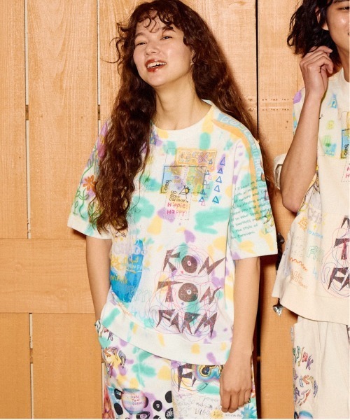 go slow caravan(ゴースローキャラバン)の「32/1 三本引き揃えヘビー天竺 TIE DYE落書きカオス ラグランTEE(Tシャツ/カットソー・メンズ・その他1・MEDIUM/LARGE/X-LARGE)」の7枚目の写真