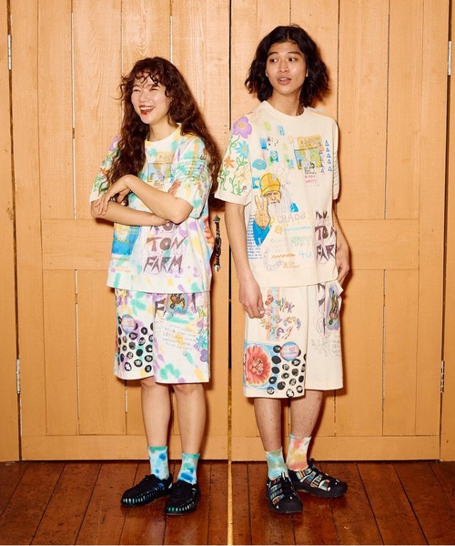 go slow caravan(ゴースローキャラバン)の「32/1 三本引き揃えヘビー天竺 TIE DYE落書きカオス ラグランTEE(Tシャツ/カットソー・メンズ・その他1・MEDIUM/LARGE/X-LARGE)」の4枚目の写真