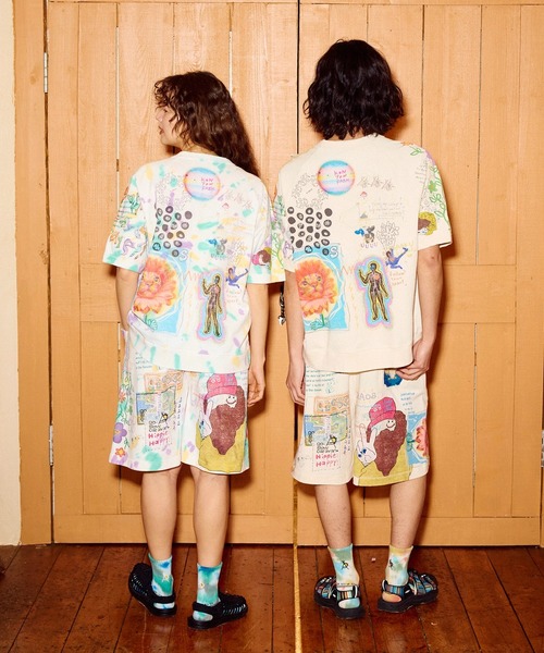 go slow caravan(ゴースローキャラバン)の「32/1 三本引き揃えヘビー天竺 TIE DYE落書きカオス ラグランTEE(Tシャツ/カットソー・メンズ・その他1・MEDIUM/LARGE/X-LARGE)」の3枚目の写真