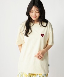 【OP:オーピー】レディースハートモチーフTシャツ コットン