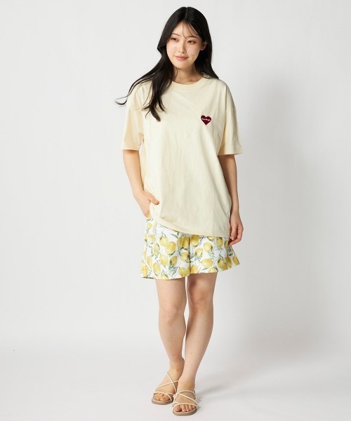 Ocean Pacific(オーシャンパシフィック)の「【OP:オーピー】レディースハートモチーフTシャツ コットン(Tシャツ/カットソー・レディース・ベージュ/ブラック/ホワイト・LARGE/X-LARGE/MEDIUM)」の13枚目の写真