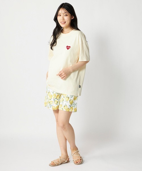 Ocean Pacific(オーシャンパシフィック)の「【OP:オーピー】レディースハートモチーフTシャツ コットン(Tシャツ/カットソー・レディース・ベージュ/ブラック/ホワイト・LARGE/X-LARGE/MEDIUM)」の14枚目の写真