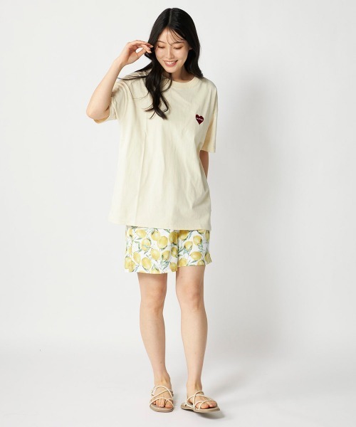 Ocean Pacific(オーシャンパシフィック)の「【OP:オーピー】レディースハートモチーフTシャツ コットン(Tシャツ/カットソー・レディース・ベージュ/ブラック/ホワイト・LARGE/X-LARGE/MEDIUM)」の15枚目の写真