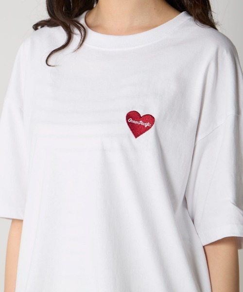 Ocean Pacific(オーシャンパシフィック)の「【OP:オーピー】レディースハートモチーフTシャツ コットン(Tシャツ/カットソー・レディース・ベージュ/ブラック/ホワイト・LARGE/X-LARGE/MEDIUM)」の19枚目の写真