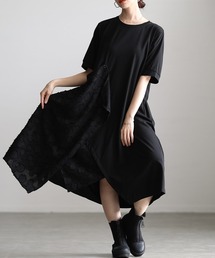 Sawa a la mode | アシンメトリー花柄レイヤードワンピース(ワンピース)