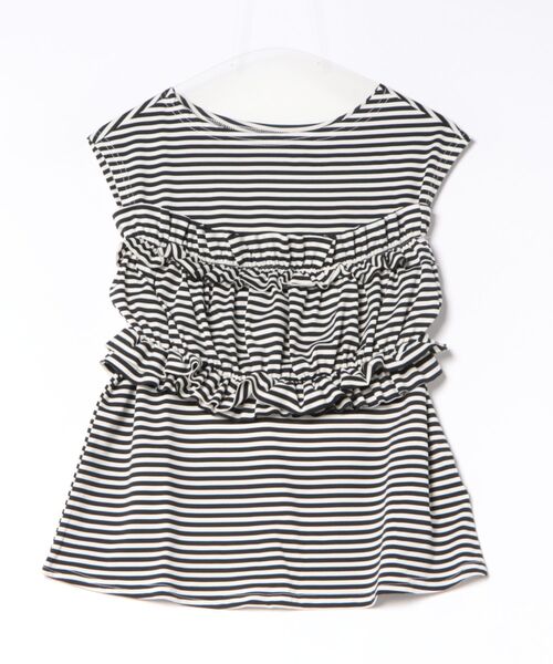 CHUN CHUN NOTES(チュンチュンノーツ)の「26SS/フリルビスチェ×ノースリーブトップスセット(Tシャツ/カットソー・レディース・グリーン/ダークブラウン/ブラウン/ホワイト×ブラック・F)」の17枚目の写真