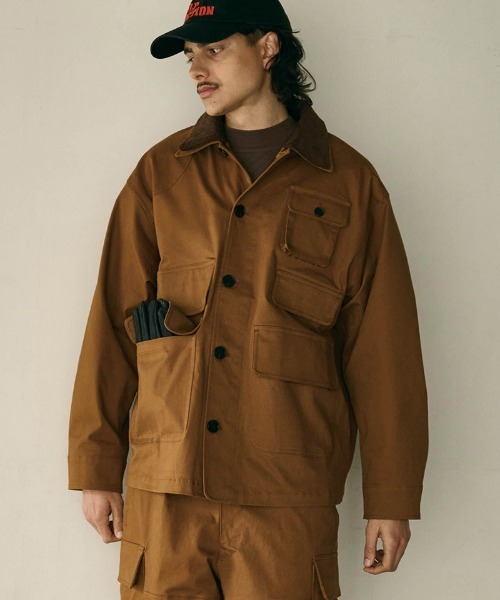 Kelen(ケレン)の「mj11586-DUSTIN LAYERED COLLAR HUNTING JK ワークジャケット(KLM26FJK1123)(その他アウター・メンズ・キャメル/オリーブ/ブラック・42/40/38)」の5枚目の写真