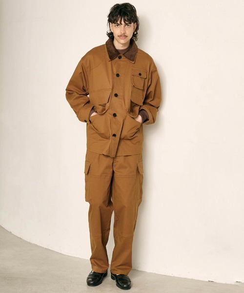 Kelen(ケレン)の「mj11586-DUSTIN LAYERED COLLAR HUNTING JK ワークジャケット(KLM26FJK1123)(その他アウター・メンズ・キャメル/オリーブ/ブラック・42/40/38)」の8枚目の写真