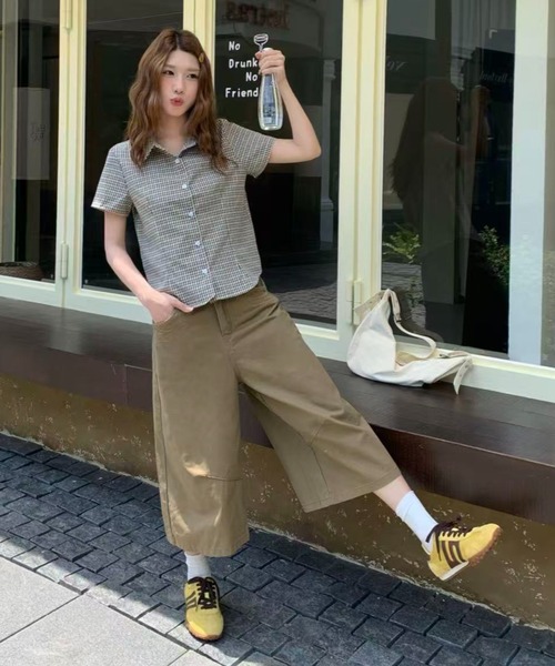 AsRiRe(アスリレイ)の「26ss SummerCollection/二色展開 チェック柄半袖シャツ(シャツ/ブラウス・レディース・レッド/イエロー・M)」の20枚目の写真
