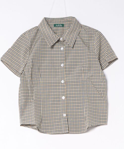 AsRiRe(アスリレイ)の「26ss SummerCollection/二色展開 チェック柄半袖シャツ(シャツ/ブラウス・レディース・レッド/イエロー・M)」の11枚目の写真