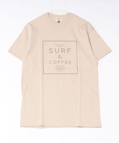 URBAN ISLAND SOCIETY(アーバンアイランドソサエティ)の「ショートスリーブ Tシャツ メンズ SURF & COFFEE / URBAN ISLAND SOCIETY(アーバンアイランドソサエティ)(Tシャツ/カットソー・メンズ・サンドベージュ/ブラウン系その他・X-LARGE/LARGE/MEDIUM/SMALL)」の2枚目の写真