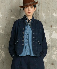 RhodolirioN/ロドリリオン]Frill Pockets Coveralls - Denim（デニム