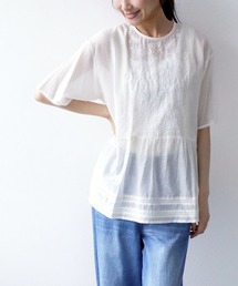 インドボイル刺繍ブラウス