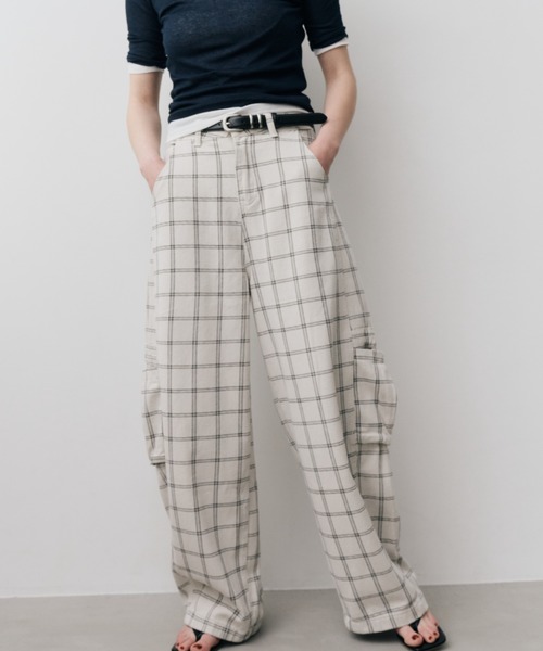 HANNE（アン）の「バリエーションカーゴパンツ（カーゴパンツ・レディース・ブルー/アイボリー・S/M）」の4枚目の写真