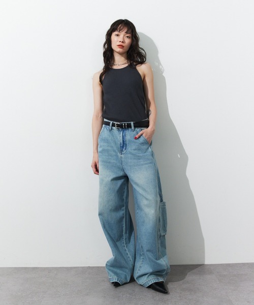 HANNE（アン）の「バリエーションカーゴパンツ（カーゴパンツ・レディース・ブルー/アイボリー・S/M）」の16枚目の写真