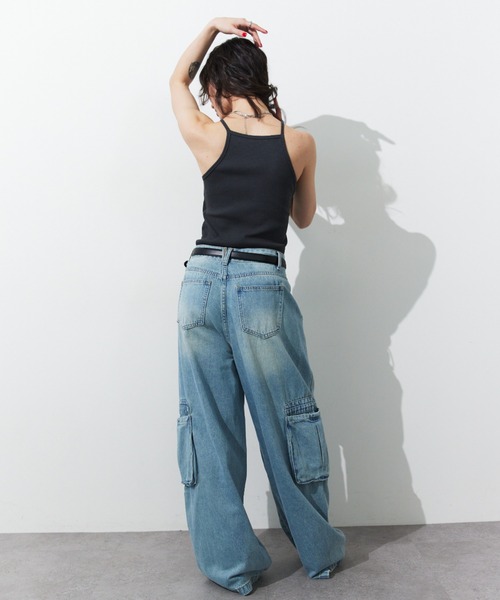 HANNE（アン）の「バリエーションカーゴパンツ（カーゴパンツ・レディース・ブルー/アイボリー・S/M）」の14枚目の写真