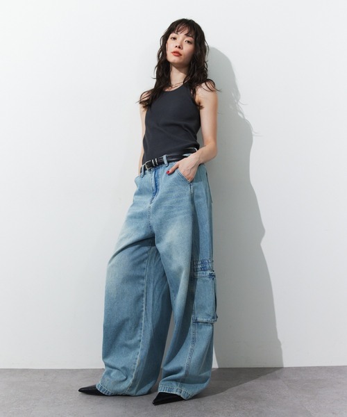 HANNE（アン）の「バリエーションカーゴパンツ（カーゴパンツ・レディース・ブルー/アイボリー・S/M）」の12枚目の写真