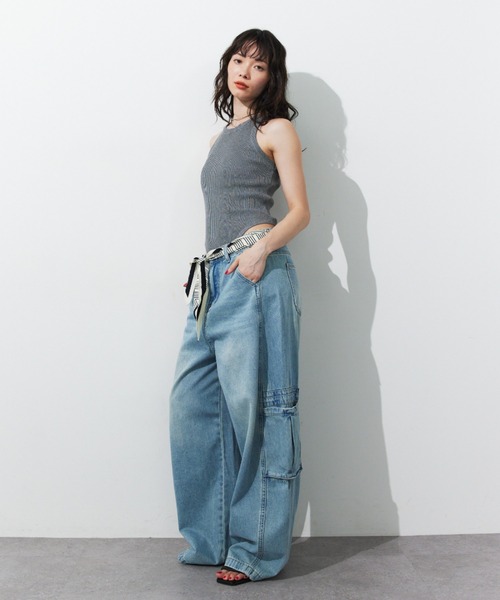 HANNE（アン）の「バリエーションカーゴパンツ（カーゴパンツ・レディース・ブルー/アイボリー・S/M）」の10枚目の写真