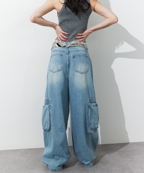 HANNE（アン）の「バリエーションカーゴパンツ（カーゴパンツ・レディース・ブルー/アイボリー・S/M）」の8枚目の写真