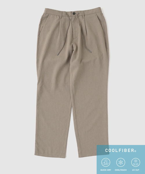 B.C STOCK(ベーセーストック)の「【速乾・接触冷感・UVカット】COOLFIBER(R)Air 1タックパンツ(その他パンツ・メンズ・カーキ/チャコールグレー/ベージュ/ネイビー・MEDIUM/LARGE)」の2枚目の写真