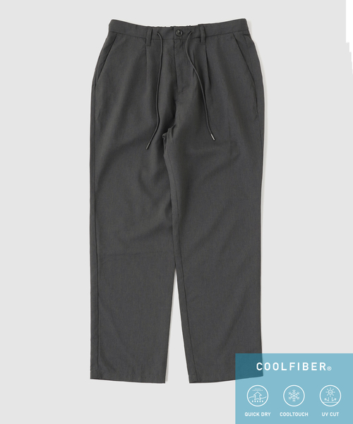 B.C STOCK(ベーセーストック)の「【速乾・接触冷感・UVカット】COOLFIBER(R)Air 1タックパンツ(その他パンツ・メンズ・カーキ/チャコールグレー/ベージュ/ネイビー・MEDIUM/LARGE)」の1枚目の写真
