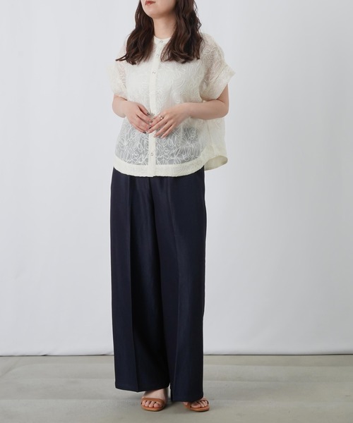 LUCA/LADY LUCK LUCA(ルカ/レディラックルカ)の「LC/LLL オーガンジーコード刺繍オーバーブラウス(シャツ/ブラウス・レディース・アイボリー/ブラック・FREE)」の20枚目の写真