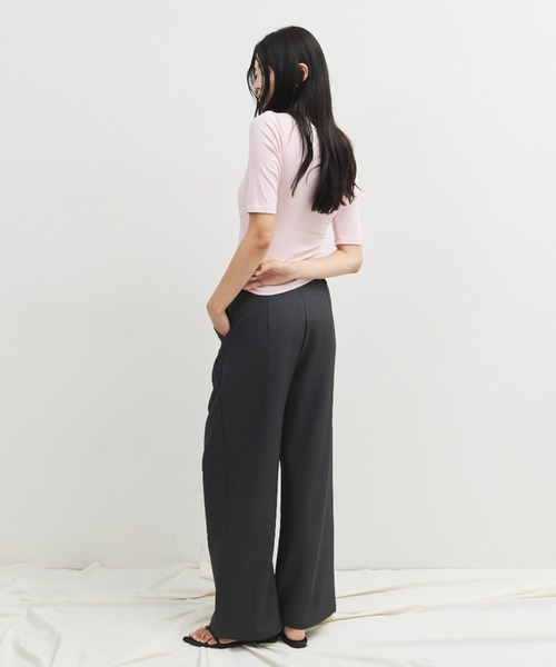 ELTONE(エルトーン)の「ツータックワイドスラックス(スラックス・レディース・グレー/ブラック・SMALL/MEDIUM)」の4枚目の写真