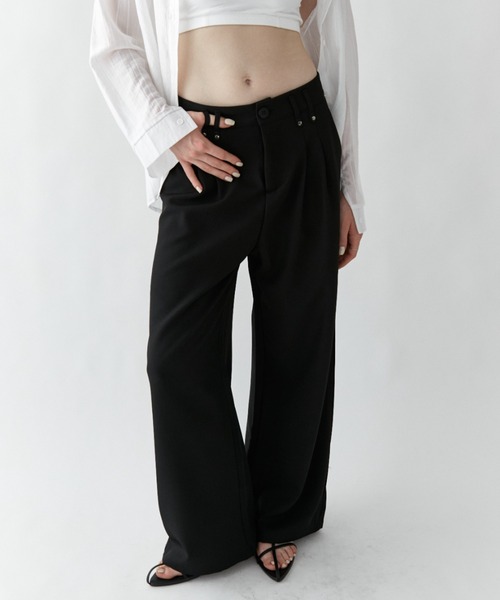 ELTONE(エルトーン)の「ツータックワイドスラックス(スラックス・レディース・グレー/ブラック・SMALL/MEDIUM)」の21枚目の写真