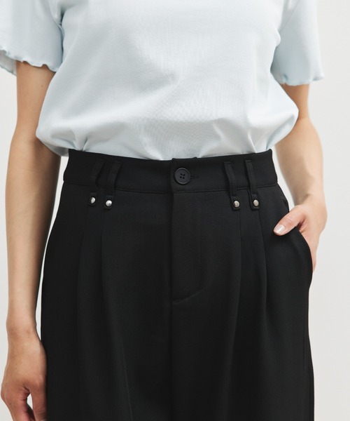 ELTONE(エルトーン)の「ツータックワイドスラックス(スラックス・レディース・グレー/ブラック・SMALL/MEDIUM)」の10枚目の写真