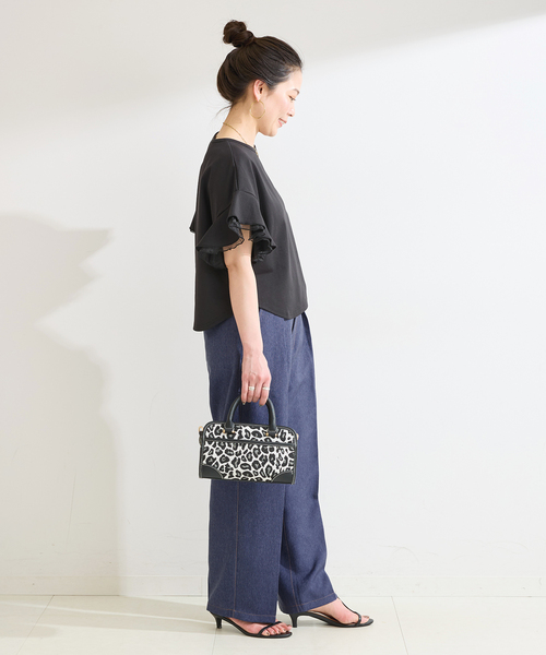 B.C STOCK(ベーセーストック)の「【WEB限定】ウォッシャブル / デニムライクスティックパンツ(その他パンツ・レディース・ピンク/サックスブルー/ネイビー・38/36)」の18枚目の写真