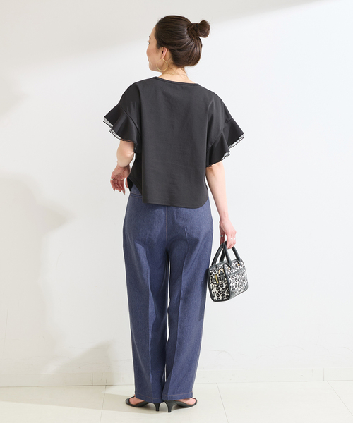 B.C STOCK(ベーセーストック)の「【WEB限定】ウォッシャブル / デニムライクスティックパンツ(その他パンツ・レディース・ピンク/サックスブルー/ネイビー・38/36)」の19枚目の写真