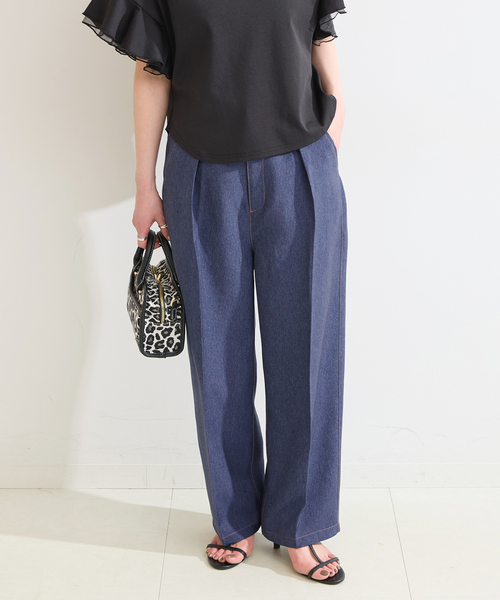 B.C STOCK(ベーセーストック)の「【WEB限定】ウォッシャブル / デニムライクスティックパンツ(その他パンツ・レディース・ピンク/サックスブルー/ネイビー・38/36)」の20枚目の写真