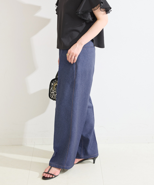 B.C STOCK(ベーセーストック)の「【WEB限定】ウォッシャブル / デニムライクスティックパンツ(その他パンツ・レディース・ピンク/サックスブルー/ネイビー・38/36)」の21枚目の写真