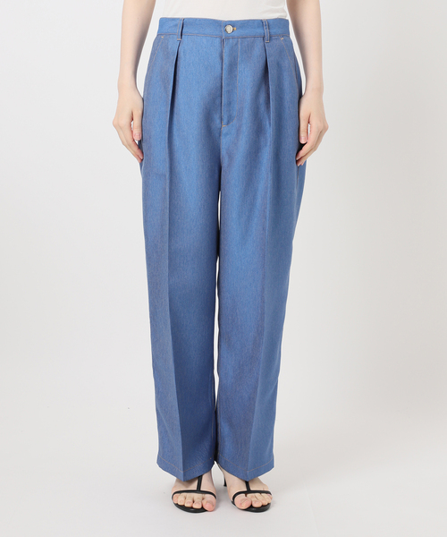 B.C STOCK(ベーセーストック)の「【WEB限定】ウォッシャブル / デニムライクスティックパンツ(その他パンツ・レディース・ピンク/サックスブルー/ネイビー・38/36)」の4枚目の写真