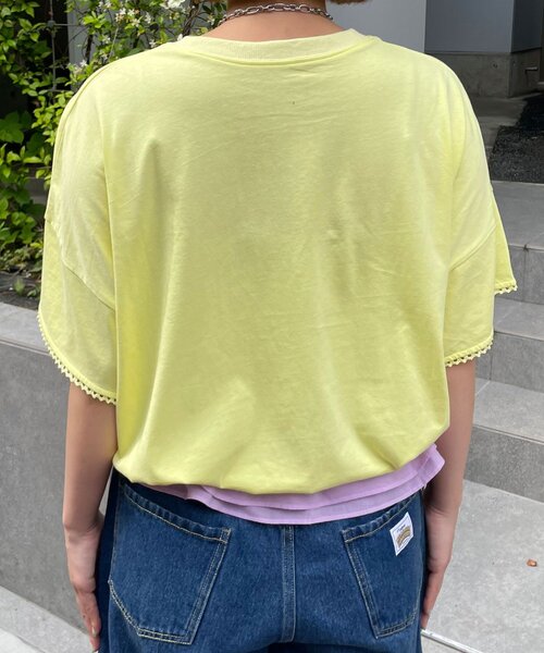 HELLO.SANFRANCISCO(ハローサンフランシスコ)の「【HELLO.SANFRANCISCO/ハローサンフランシスコ】裾フリルドロストTシャツ(Tシャツ/カットソー・レディース・ホワイト/イエロー/ピンク・ONE SIZE)」の21枚目の写真