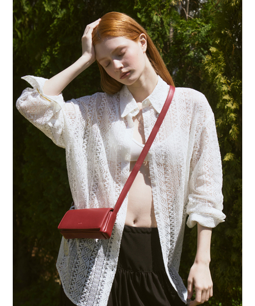 mur（ミュール）の「Tofu Bag(5color)（ショルダーバッグ・レディース・ブラック/アイボリー/ブラック×ブラック/ダークブラウン/バーガンディー・ONE）」の7枚目の写真