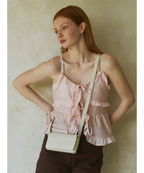 mur（ミュール）の「Tofu Bag(5color)（ショルダーバッグ・レディース・ブラック/アイボリー/ブラック×ブラック/ダークブラウン/バーガンディー・ONE）」の8枚目の写真