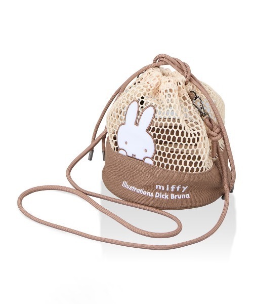 Miffy( ミッフィー)の「【miffy/ミッフィー】 メッシュ巾着ショルダー(ショルダーバッグ・レディース・ブラック/ブラウン・FREE)」の2枚目の写真