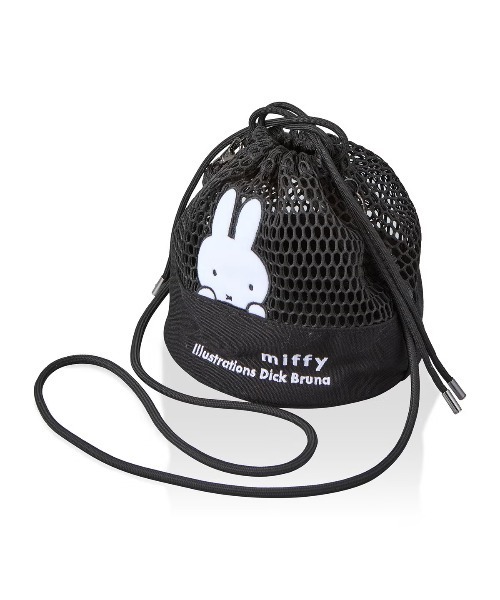 Miffy( ミッフィー)の「【miffy/ミッフィー】 メッシュ巾着ショルダー(ショルダーバッグ・レディース・ブラック/ブラウン・FREE)」の1枚目の写真