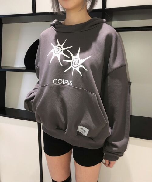 COIRIS(コイリス)の「モルディン ハイネックフードティ 男女共用 (2カラー)(パーカー・レディース・チャコールグレー・FREE)」の13枚目の写真