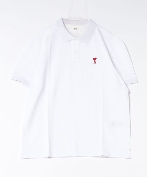 SETUP7(セットアップセブン)の「【AMI PARIS】AMI PK HALF POLO-SHIRTS(ポロシャツ・メンズ・ブラック/ホワイト・S/M/L/XL)」の1枚目の写真