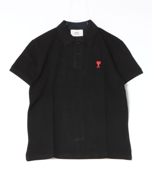 SETUP7(セットアップセブン)の「【AMI PARIS】AMI PK HALF POLO-SHIRTS(ポロシャツ・メンズ・ブラック/ホワイト・S/M/L/XL)」の2枚目の写真