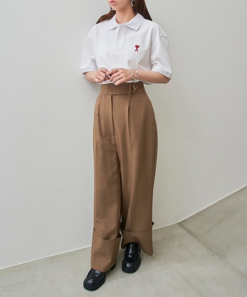 SETUP7（セットアップセブン）の「【AMI PARIS】AMI PK HALF POLO-SHIRTS（ポロシャツ・メンズ・ブラック/ホワイト・S/M/L/XL）」の9枚目の写真