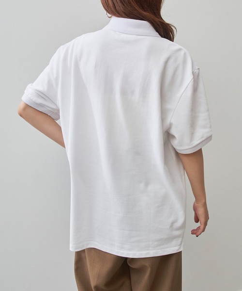 SETUP7（セットアップセブン）の「【AMI PARIS】AMI PK HALF POLO-SHIRTS（ポロシャツ・メンズ・ブラック/ホワイト・S/M/L/XL）」の7枚目の写真