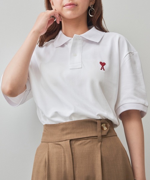 SETUP7（セットアップセブン）の「【AMI PARIS】AMI PK HALF POLO-SHIRTS（ポロシャツ・メンズ・ブラック/ホワイト・S/M/L/XL）」の15枚目の写真