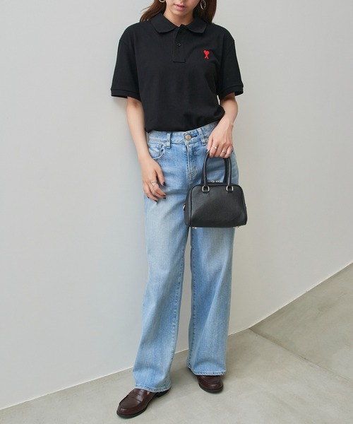 SETUP7（セットアップセブン）の「【AMI PARIS】AMI PK HALF POLO-SHIRTS（ポロシャツ・メンズ・ブラック/ホワイト・S/M/L/XL）」の20枚目の写真