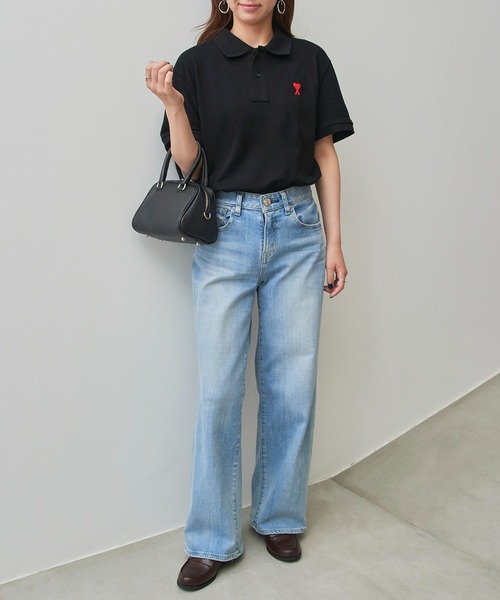 SETUP7（セットアップセブン）の「【AMI PARIS】AMI PK HALF POLO-SHIRTS（ポロシャツ・メンズ・ブラック/ホワイト・S/M/L/XL）」の21枚目の写真
